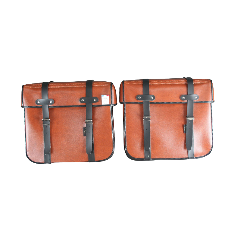 Packtaschen Doppel Strips Brown