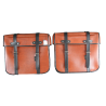 Packtaschen Doppel Strips Brown