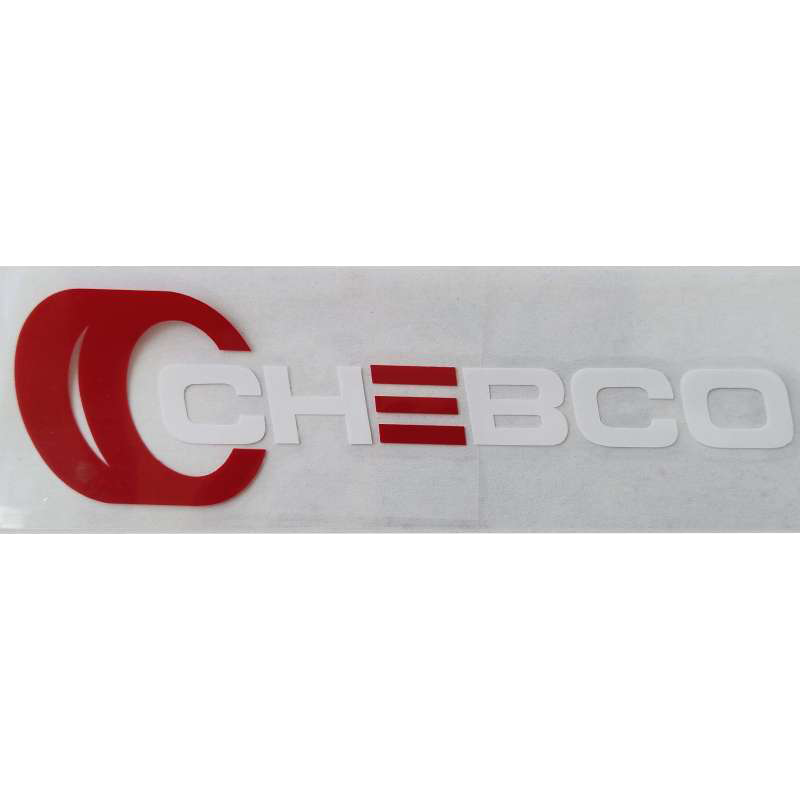 Rectangular transparent Chebco sticker