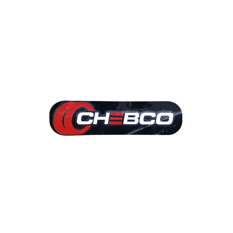 Black rectangular Chebco sticker