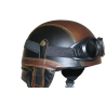 Brown and black helmet L