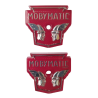 Mobymatisches Logo mit gallischen Köpfen und Monogrammen