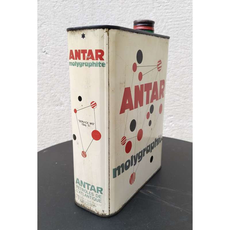 ANTAR White oil can - second-hand