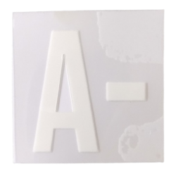 A- blood group sticker White