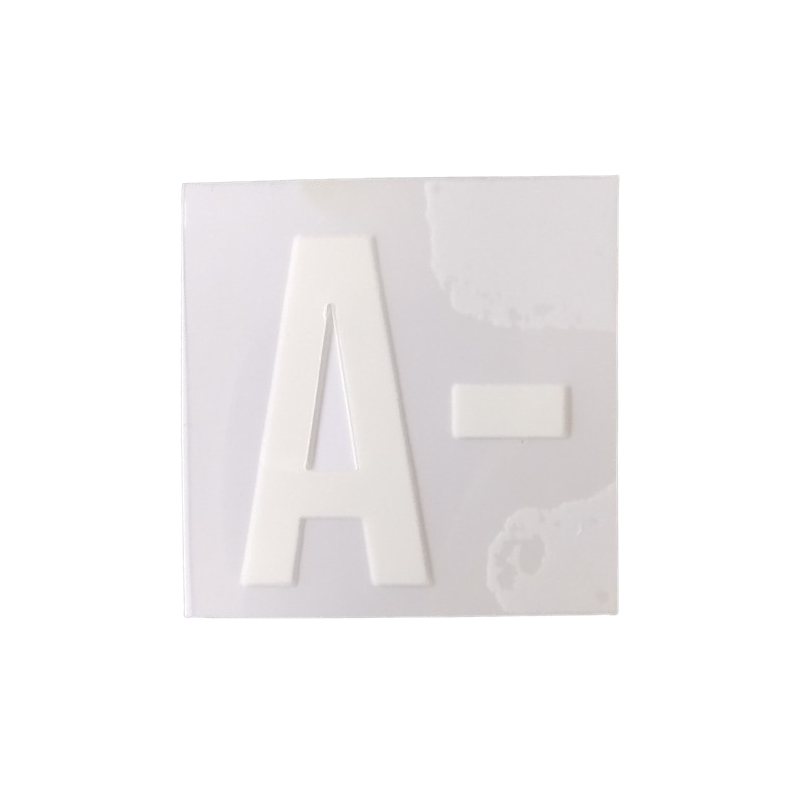 A- blood group sticker White