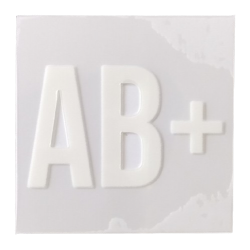 Aufkleber Blutgruppe AB+ Weiß
