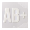 AB+ blood group sticker White