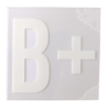 B+ blood group sticker White