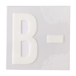 Blood group B sticker - White