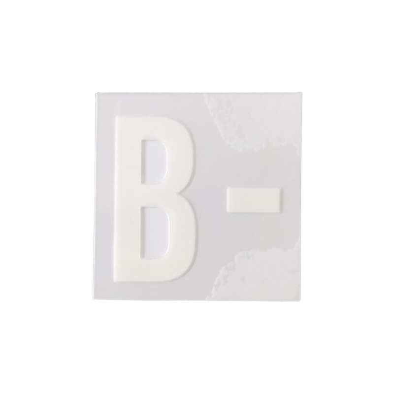 Adesivo gruppo sanguigno B - Bianco