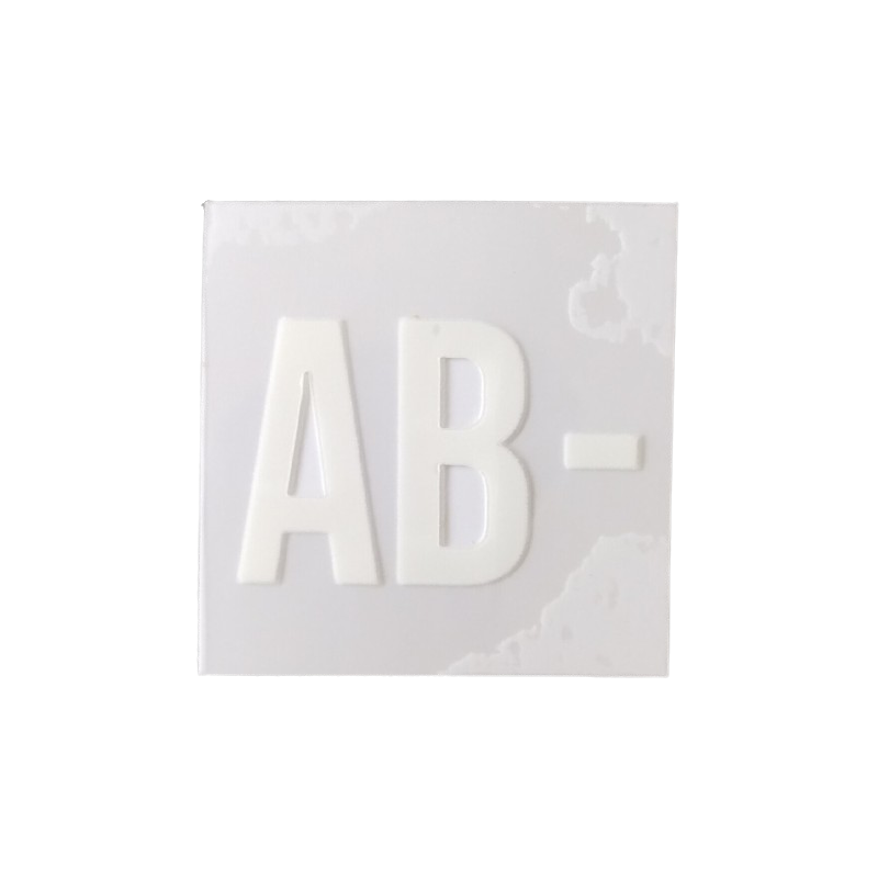 Adhesivo grupo sanguíneo AB - Blanco