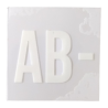 AB- blood group sticker - White