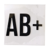 Adhesivo grupo sanguíneo AB+ Negro