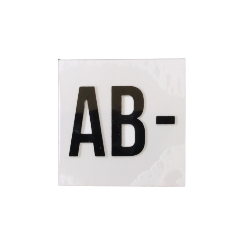Adhesivo grupo sanguíneo AB - Negro