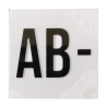 AB blood group sticker - Black