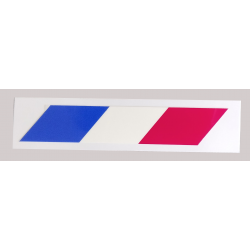 French flag sticker, slanted