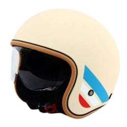 Approved Cream Matte Helmet