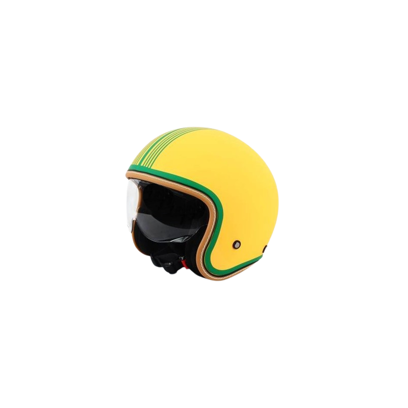 Casco Jet Per Moto E Scooter Omologato ECE - Casco Bianco Lucido, Sicurezza E Comfort, Stile Vintage
