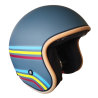 Jet Helmet Retro / Vintage Approved Matte Petrol Blue