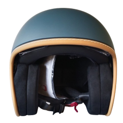 Jet Helmet Retro / Vintage Approved Matte Petrol Blue