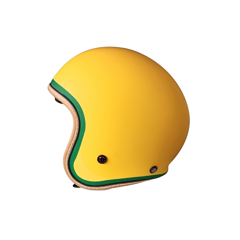 Jet Helmet Yellow Mustard Mat Retro / Vintage Approved