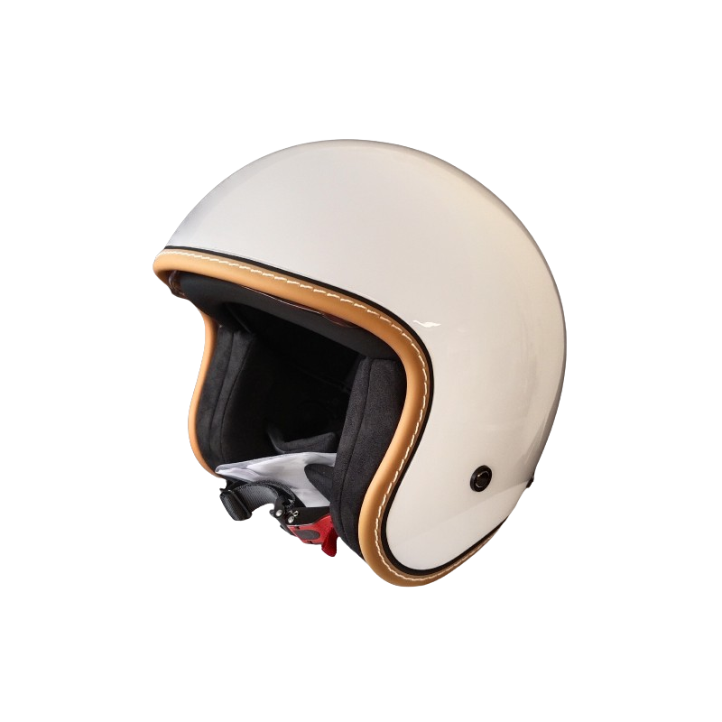 Retro / vintage approved Jet helmet, glossy white
