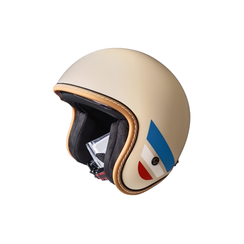 Retro / vintage approved Jet Helmet Cream Matt